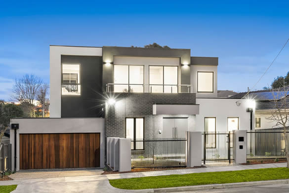 High-end residential electrical installation in Balwyn North — LED lighting and pendant fixtures in a new build